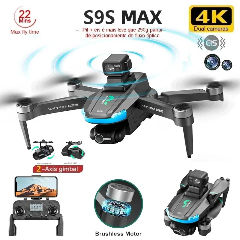 NEW S9S MAX MINI Drone 4K 2-Ax - Drone Camera Lens 评论和价格