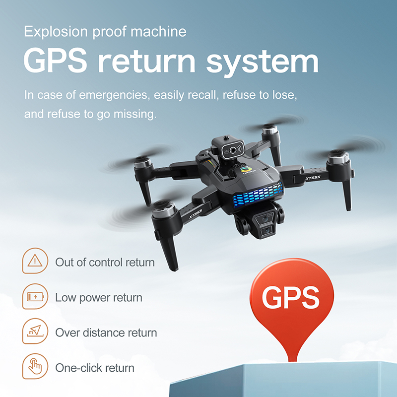 New XT555 GPS RC Drone Cam Pro - Drone Camera Professional 评论和价格